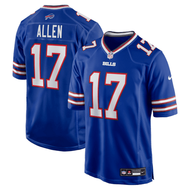 Buffalo Bills Josh Allen Game Jersey Royal - Front View - Jersey Zone