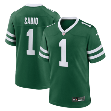 New York Jets Kenyon Sadiq 2026 NFL Draft First Round Pick No. 16 Game Jersey Legacy Green - Front View - Jersey Zone