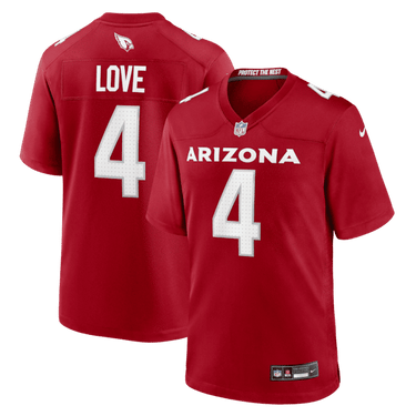 Arizona Cardinals Jeremiyah Love 2026 NFL Draft First Round Pick No. 3 Game Jersey Cardinal - Back View - Jersey Zone